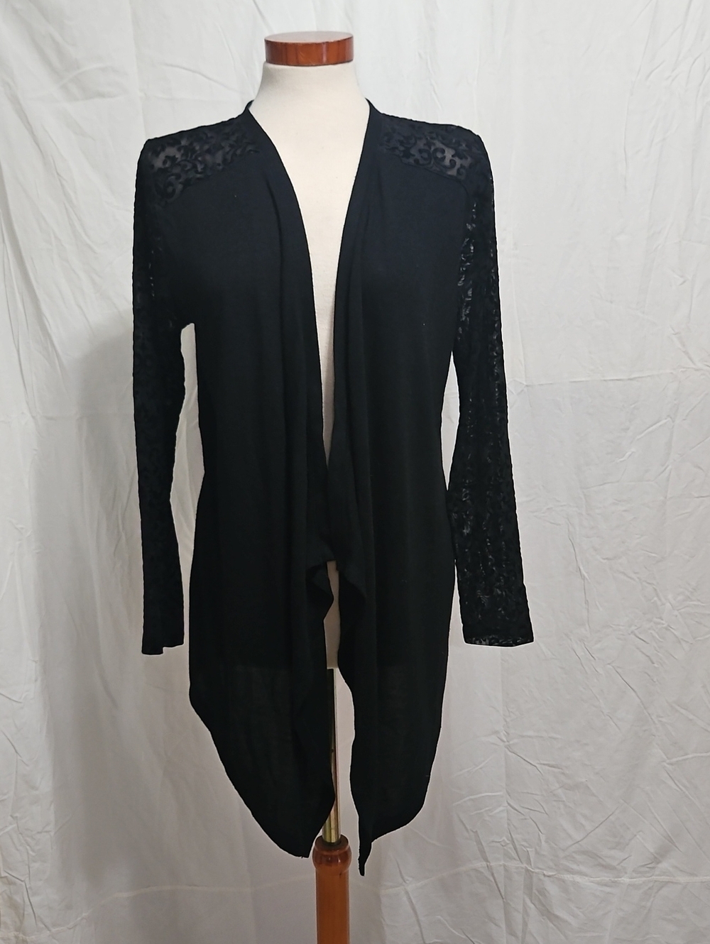 august silk Black Lightweight Layering Cardigan